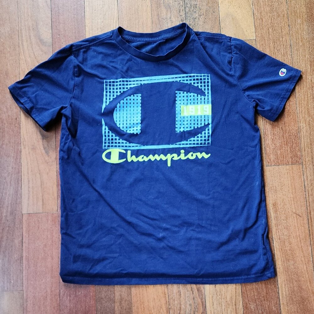 Champions Boys Royal Blue Athletic T-Shirt Size Large
